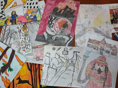 Участие в международен конкус за детска рисунка “С очите си видях беда”  6